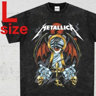 METALLICA　メタリカ　ラップ　バンド　ロック　Tシャツ　L　ブラック(Tシャツ/カットソー(半袖/袖なし))