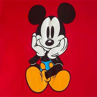 ディズニー(Disney)の【90'S 】美品Disney お座りミッキー 青パンミッキー カラーTシャツ(Tシャツ/カットソー(半袖/袖なし))