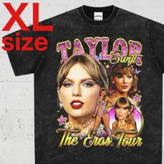 テイラー・スウィフト TAYLOR SWIFT　ラップ　Tシャツ　XL　ブラック(Tシャツ/カットソー(半袖/袖なし))