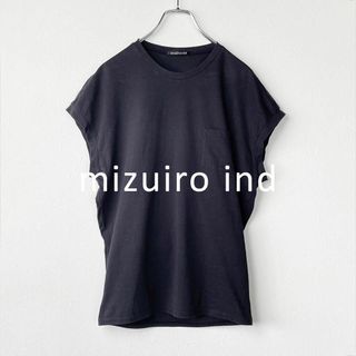 ミズイロインド(mizuiro ind)のmizuiroind　半袖　カットソー　無地　日本製　*245(カットソー(半袖/袖なし))