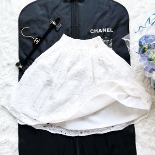 CHANEL - 美品　CHANEL シャネル　グリポア　スカート　ドール　ふんわり　ホワイト