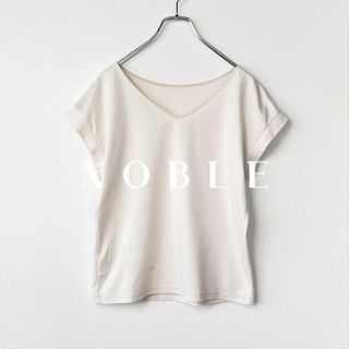 ノーブル(Noble)のNOBLE　半袖　ストレッチ　カットソー　日本製　*249(カットソー(半袖/袖なし))