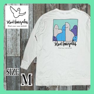 マークゴンザレス(Mark Gonzales)のMarkGonzales マークゴンザレス メンズ 長袖 Tシャツ 白 Mサイズ(Tシャツ/カットソー(七分/長袖))