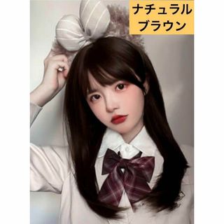 限定1点‼️ロングストレートウィッグ　ナチュラルブラウン　コスプレイベントかつら(ロングストレート)