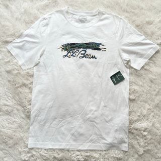 【未使用】L.L.BEAN Tシャツ ホワイト　胸ロゴ　センターロゴ　サイズM(Tシャツ/カットソー(半袖/袖なし))