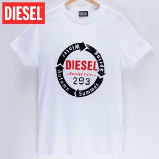 ディーゼル(DIESEL)のディーゼル DIESEL Tシャツ 半袖 メンズ ブランド ロゴ 黒 白 S M L XL XXL 3XL 大きいサイズ 半袖Tシャツ 丸首 T-DIEGO C1 ホワイト(Tシャツ/カットソー(半袖/袖なし))