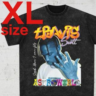 TRAVIS　トラヴィス　ASTROWORLD　Tシャツ　ブラック　XLサイズ(Tシャツ/カットソー(半袖/袖なし))