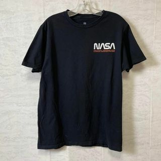 ハイパースペース　NASA　宇宙服　両面ロゴ　半袖Ｔシャツ　黒ブラックメンズ古着(Tシャツ/カットソー(半袖/袖なし))