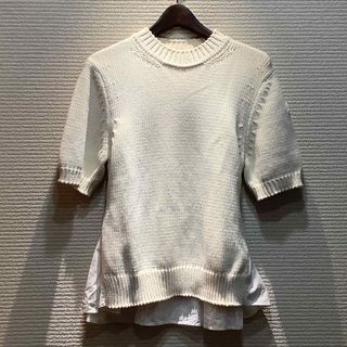 MONCLER - モンクレール MONCLER デカワッペン サマーニット トップス 半袖 XS