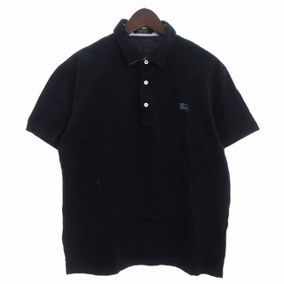 バーバリーブラックレーベル(BURBERRY BLACK LABEL)のバーバリーブラックレーベル ポロシャツ 半袖 刺繍 ワンポイント ネイビー 4(ポロシャツ)