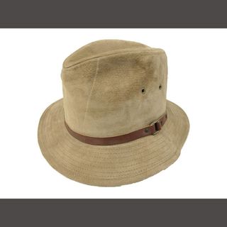 カンゴール(KANGOL)のカンゴール KANGOL スウェード 中折れ ハット 帽子 M ベージュ レザー(その他)