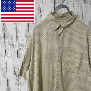 VINTAGE SILK アメリカ古着 アロハハワイアンシャツ 総柄半袖メンズ(シャツ)