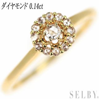 K18YG ローズカット ダイヤモンド リング 0.14ct(リング(指輪))