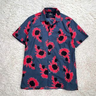 ポールスミス(Paul Smith)の【美品】ポールスミス　オープンカラー半袖シャツ　サンフラワー 総柄プリント　花柄(Tシャツ/カットソー(半袖/袖なし))