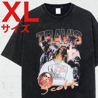 トラヴィススコット　TRAVIS SCOTT　半袖Tシャツ　ブラック　XLサイズ(Tシャツ/カットソー(半袖/袖なし))