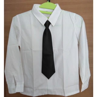 男児 長袖シャツ ネクタイ付 130(ドレス/フォーマル)