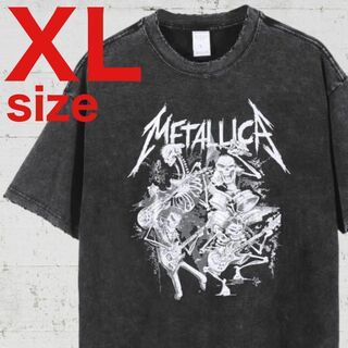 METALLICA　メタリカ　スカル　バンド　ロック　Tシャツ　ブラック　XL(Tシャツ/カットソー(半袖/袖なし))