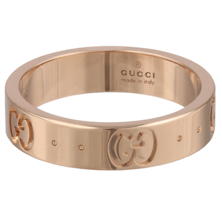 グッチ(Gucci)のグッチ GUCCI リング アイコン 18K ピンクゴールド スリムリング エングレービング GGパターン 4mm幅 指輪 2024年春夏新作 152045 J8500 5702(リング(指輪))
