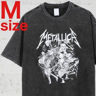 METALLICA　メタリカ　ホワイト　スカル　バンド　ロック　Tシャツ　M(Tシャツ/カットソー(半袖/袖なし))