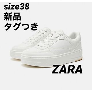 ザラ(ZARA)の【完売品】ZARA フラットフォームプリムソールスニーカー　サイズ38  新品(スニーカー)