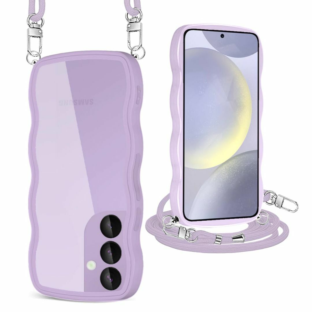 サイズ:GalaxyS24_色:パープル】Galaxy S24 ケース クリアの通販 サイズ:GalaxyS24_色:パープル】Galaxy S24 ケース クリアの通販