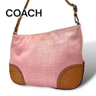 コーチ(COACH)のCOACH コーチ　ハンドバッグ　ショルダーバッグ　ピンク　キャンバス　G037(ハンドバッグ)