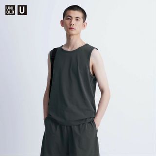 ユニクロ(UNIQLO)の【新品‼️】ユニクロユー　ドライEXタンクトップ　ダークグレー(タンクトップ)