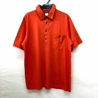 パタゴニア(patagonia)のpatagonia メンズSサイズ　オレンジポロシャツ F0074(ポロシャツ)