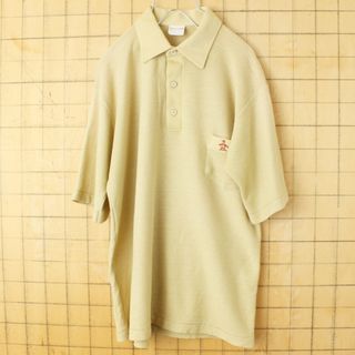 マンシングウェア(Munsingwear)の70s80s USA製MUNSINGWEAR ポロシャツ Lイエロー ss140(ポロシャツ)