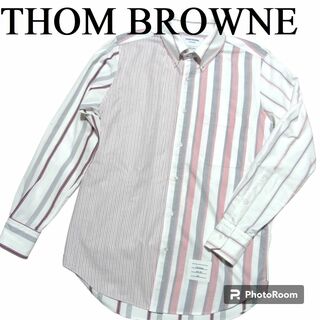 トムブラウン(THOM BROWNE)の美品 トムブラウン クレイジーパターン ストライプ オックスフォード シャツ 1(シャツ)