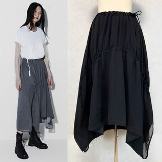 ワイズ(Y's)のY's POLYESTER COTTON SHIRRING SKIRT 黒2(その他)