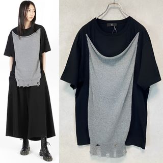 ワイズ(Y's)のY's COTTON PLAIN STITCH KNIT BIG T-SHIRT(Tシャツ(半袖/袖なし))