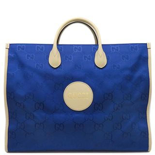 グッチ(Gucci)のグッチ GUCCI 2WAYバッグ オフ ザ グリッド トートバッグ GGナイロン レザー ブルー シルバー金具 青 ショルダー  630353 【保存袋】【中古】(トートバッグ)