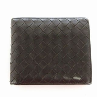 ボッテガヴェネタ(Bottega Veneta)のボッテガヴェネタ 二つ折り財布 ウォレット イントレチャート レザー ブラウン(折り財布)