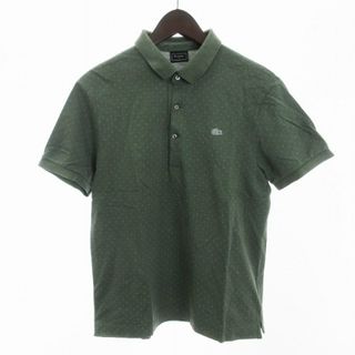 ラコステ(LACOSTE)のラコステ ポロシャツ 半袖 銀ワニ ワンポイント ロゴ ドット 緑 カーキ 3(ポロシャツ)