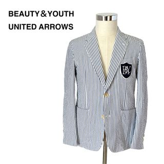 ビューティアンドユースユナイテッドアローズ(BEAUTY&YOUTH UNITED ARROWS)の☆良品 ビューティー&ユース アローズ 2B シアサッカー ジャケット ブレザー(テーラードジャケット)