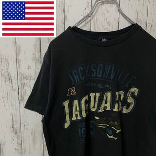 NFL アメリカ古着 ジャガーズプリントTシャツ ブラック メンズ アメフト(Tシャツ/カットソー(半袖/袖なし))