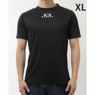 オークリー(Oakley)の【新品】オークリー　メンズ　半袖Tシャツ　黒　XL　ロゴ　ブラック　速乾　LL(Tシャツ/カットソー(半袖/袖なし))