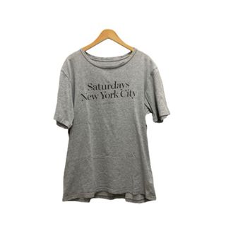 サタデーズサーフニューヨークシティー(SATURDAYS SURF NYC)のサタデーズサーフ NYC Tシャツ コットン プリント 英字 半袖 M グレー(Tシャツ(長袖/七分))