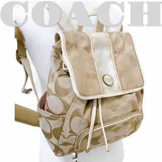 コーチ(COACH)の【コーチ】F21928 リュクサック シグネチャー   キャンバス ベージュ(リュック/バックパック)