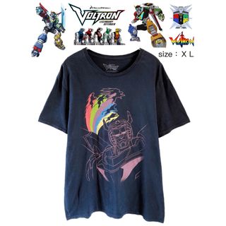 Voltron　ヴォルトロン　Tシャツ　XL　紺　USA古着(Tシャツ/カットソー(半袖/袖なし))