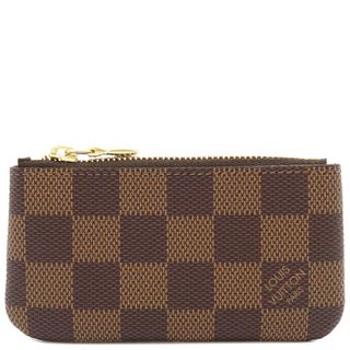 ルイヴィトン(LOUIS VUITTON)のルイヴィトン LOUIS VUITTON コインケース カードキーケース ポシェット クレ ダミエキャンバス ダミエエベヌ ゴールド金具 茶 キーチェーン付き   N62658 CT1254 【箱】【中古】(財布)