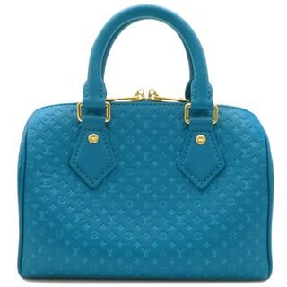 ルイヴィトン(LOUIS VUITTON)のルイヴィトン LOUIS VUITTON 2WAYバッグ ナノグラム スピーディ バンドリエール20 カーフレザー ブルー ゴールド金具 青 ハンドバッグ ショルダー 斜め掛け  M22596 RFID 【保存袋】【中古】(ショルダーバッグ)