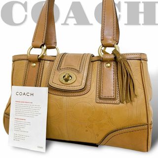 コーチ(COACH)の【コーチ】11330 ハンドバッグ   肩掛け  ターンロック レザー ベージュ(トートバッグ)