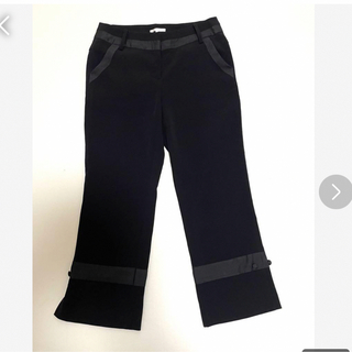 TO BE CHIC - トゥービーシック クロップドパンツ サイズ36 ブラック裾リボン