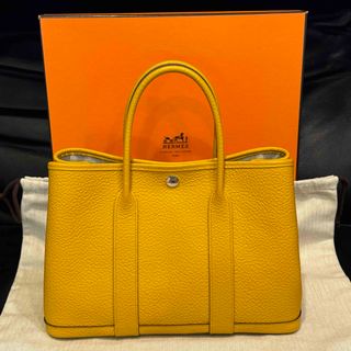 エルメス(Hermes)のガーデンパーティTPM　ヴァッシュカントリー　黄色　シルバー金具　C刻印2018(トートバッグ)