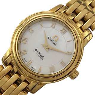 オメガ(OMEGA)の　オメガ OMEGA デビル プレステージ ホワイトシェル K18YG レディース 腕時計(腕時計)