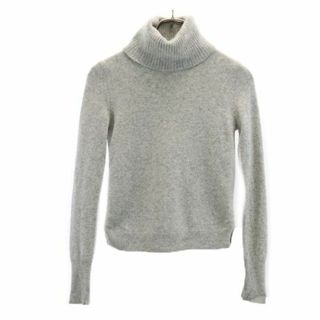 ユニクロ(UNIQLO)のユニクロ カシミヤ100％ 長袖 タートルネック セーター S グレー系 UNIQLO +J ニット レディース(ニット/セーター)