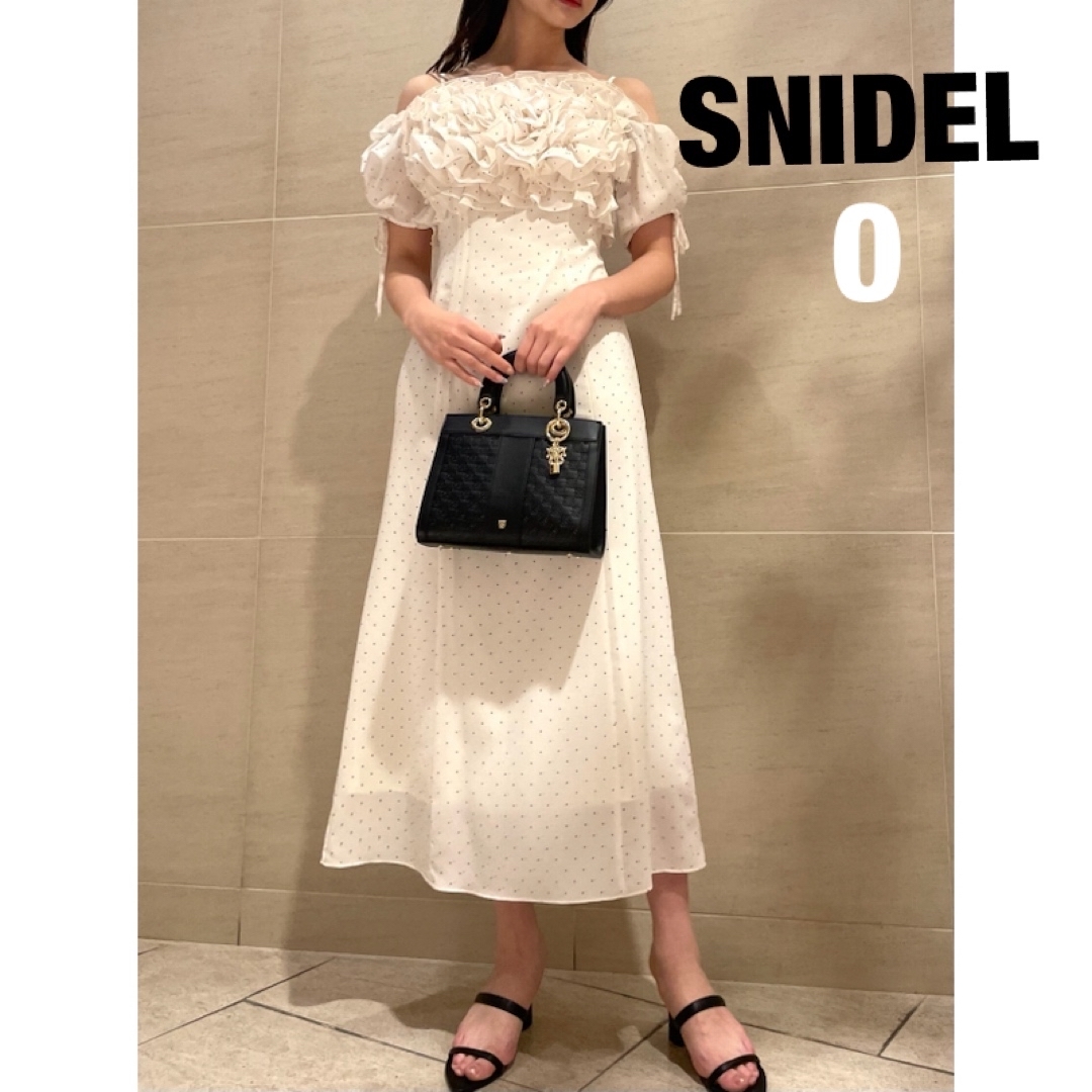 SNIDEL - スナイデル snidel ボリュームラッフルフリルプリント SNIDEL - スナイデル snidel ボリュームラッフルフリルプリント