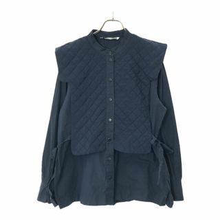 ザラ(ZARA)のザラ 長袖 レイヤード ブラウス L ネイビー ZARA レディース(シャツ/ブラウス(長袖/七分))